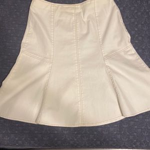 White denim skirt